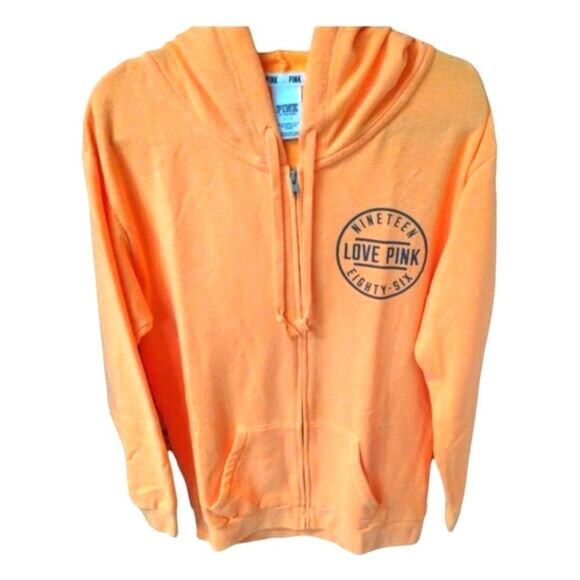 NEW VS PINK Women's Apricot  Oversized  Sweatshirt Jacket. - Picture 2 of 11